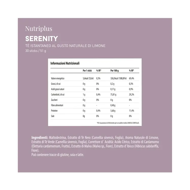 Nutriplus Serenity Lemon Tea vista 2
