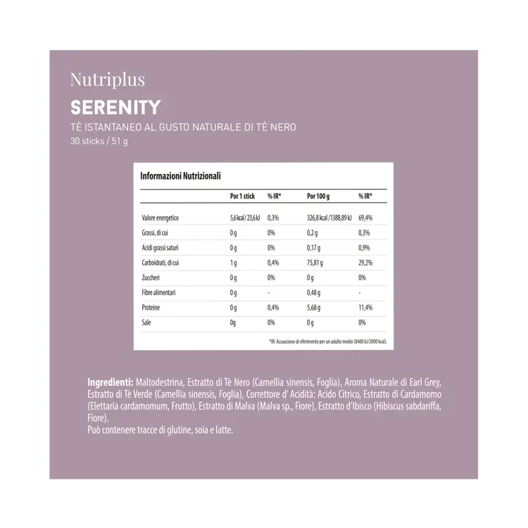Nutriplus Serenity Earl Grey Tea vue 2