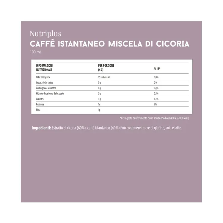Nutriplus Caffè Istantaneo Solubile Miscela di Cicoria Ansicht 2
